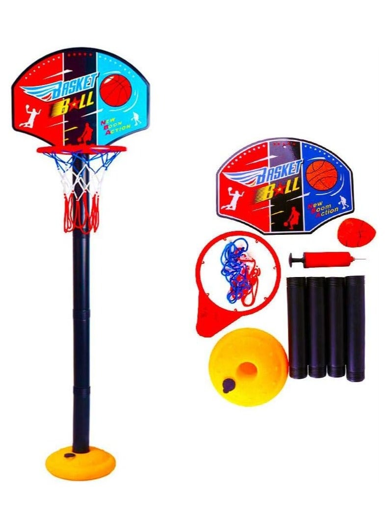 Generic Adjustable Kids Basketball Hoop Set with Ball and Pump – Indoor/Outdoor Sports Toy for Active Play – Ages 3+ - Image 1